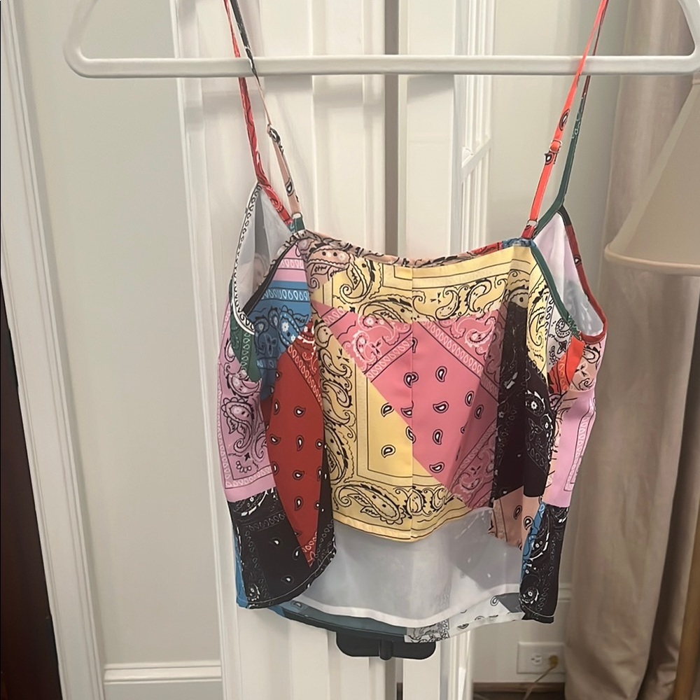 Staud Multicolor Patchwork Camisole - image 2